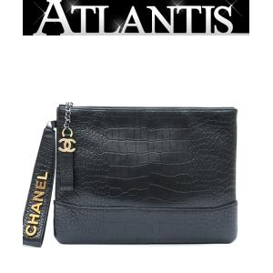 広尾店】極美品 シャネル CHANEL ストラップ付クラッチバッグ クロコ型 