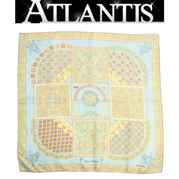 【広尾店】 エルメス HERMES カレ40 CIELS BYZANTINS ビザンチンの空 スカー...