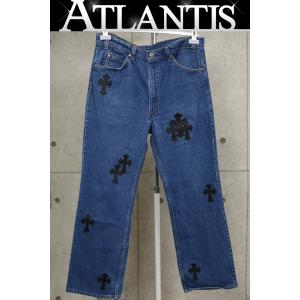 CHROME HEARTS 新宿店 クロムハーツ クロスパッチ リーバイス 517 デニムパンツ メンズ SV925 36インチ ブルー系 31087