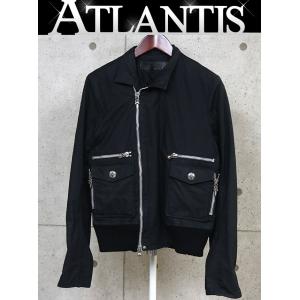 CHROME HEARTS 新宿店 クロムハーツ クロスボタン ダブルジップ ジャケット ブルゾン メンズ size:S 黒 31599