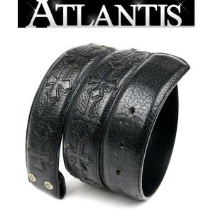 CHROME HEARTS 新宿店 クロムハーツ 1.5 セメタリークロスパッチ ベルトストラップ レザー メンズ size:32 黒 31804