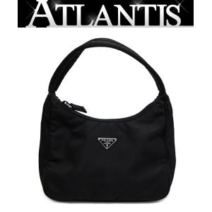 プラダ PRADA 三角ロゴ ハンドバッグ アクセサリーポーチ ナイロン 黒 MV515 【64727】｜atlantis