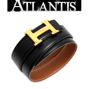 エルメス HERMES コンスタンス Hベルト ボックスカーフ×クシュベル 黒 □A刻印 size70 【64753】｜atlantis