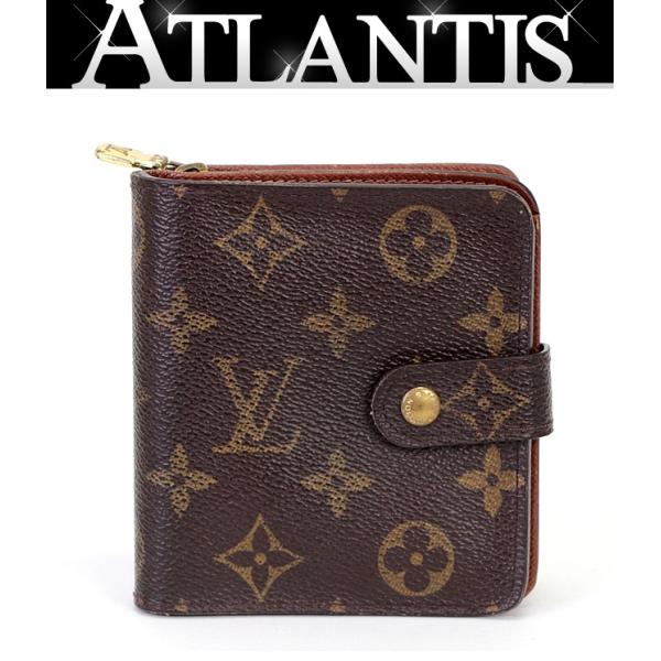 Louis Vuitton ルイヴィトン 二つ折り コンパクトジップ 財布 モノグラム M61667...