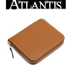 エルメス HERMES アザップ シルクイン コンパクト財布 ヴォーエプソン ゴールド Z刻印 【65309】｜atlantis