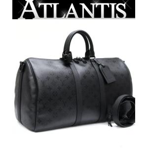 新品 ルイヴィトン Louis Vuitton キーポルバンドリエール45 ボストンバッグ ショルダーバッグ モノグラムミッドナイト 黒 M28403 【74923】