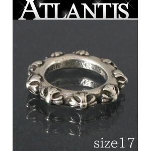 CHROME HEARTS 銀座店 クロムハーツ クロスバンド リング 指輪 シルバー SV925 約17号 93852｜atlantis