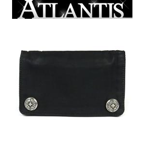 CHROME HEARTS 銀座店 クロムハーツ 1ZIP ナイロン ウォレット 二つ折り財布 SV925 黒 94456｜atlantis