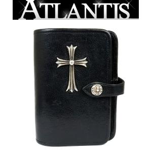 CHROME HEARTS 銀座店 クロムハーツ ラージクロス アジェンダ クロスボール 手帳カバー レザー シルバー SV925 黒 94664｜atlantis