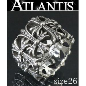 CHROME HEARTS 銀座店 クロムハーツ セメタリークロス リング パヴェダイヤ 指輪 シルバー SV925 約26号 94846｜atlantis