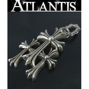 CHROME HEARTS 銀座店 クロムハーツ ラージ 3CH トリプル クロス ペンダント トップ シルバー SV925 95143｜atlantis