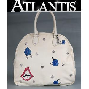 CHROME HEARTS 新宿店 クロムハーツ PPO MATTY BOY ペイント アルファベット ジムバッグ ラージ レザー SV925 白 30164