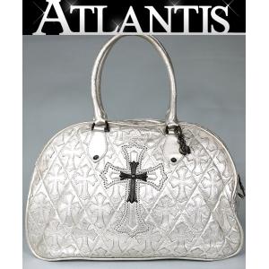 CHROME HEARTS 新宿店 クロムハーツ ジムバッグ ミディアム フルセメタリークロス パッチ ラージクロス レザー SV925 シルバー 30087
