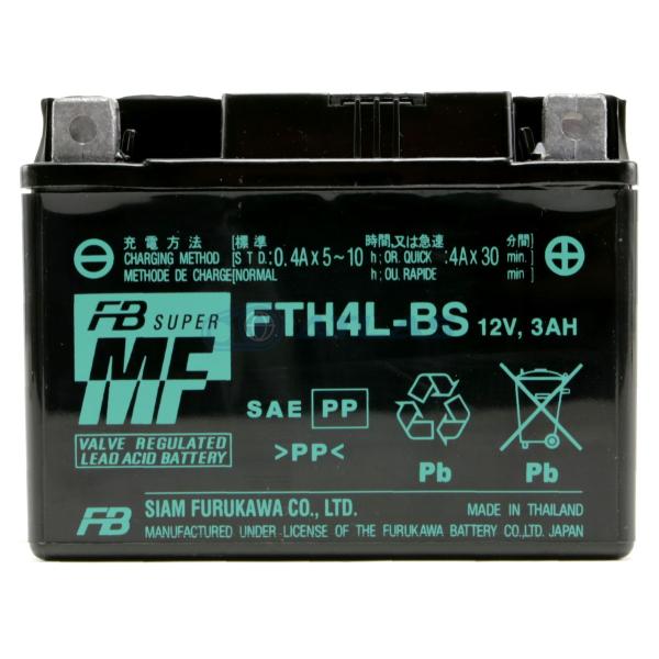 バイク バッテリー 古河電池 FURUKAWA BATTERY FTH4L-BS 液入り充電済み メ...