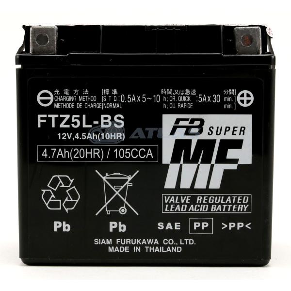 バイク バッテリー 古河電池 FURUKAWA BATTERY FTZ5L-BS 液入り充電済み メ...