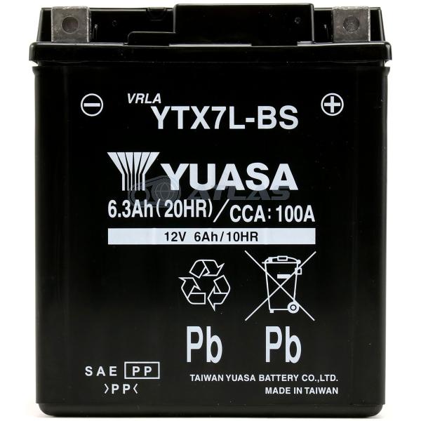 バイク バッテリー 初期充電済み 台湾ユアサ TAIWAN YUASA YTX7L-BS 1年保証