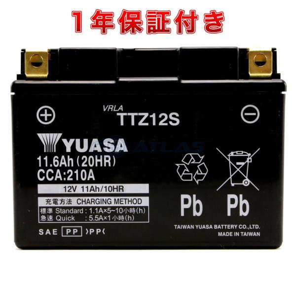 台湾YUASA TTZ12S 液入り充電済み 1年保証付き 互換 YTZ12S FTZ12S DTZ...