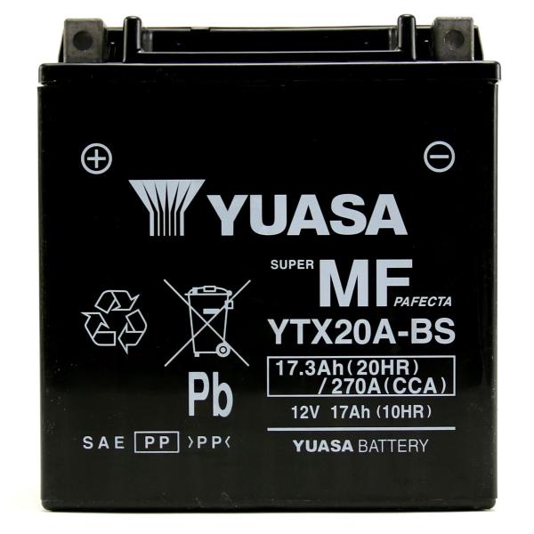 バイク バッテリー バイク バッテリー 台湾YUASA YTX20A-BS 液入り充電済み 1年保証...