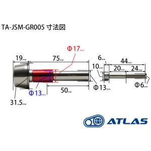 JSM 汎用 ハンドルバーエンドウエイトセット...の詳細画像3