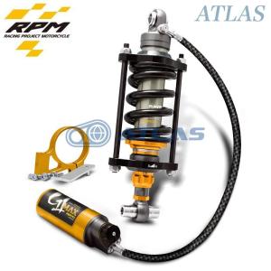 RPM GII TMAX リモートコンプレッションリザーバー ストレッチリアサスペンション320mm ブラック ゴールド｜atlas-parts