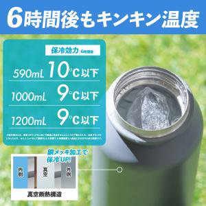 水筒 590ml 保冷 真空断熱 ステンレス ...の詳細画像5