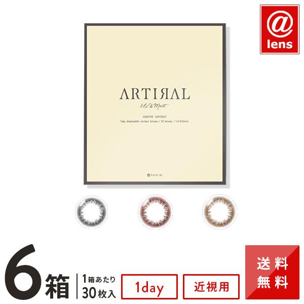 カラコン カラーコンタクト アーティラルUV&amp;MOIST30枚×6箱 送料無料  度あり 度なし