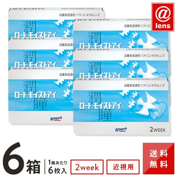 コンタクトレンズ 2WEEK ロートモイストアイ×6箱 送料無料 2週間使い捨て