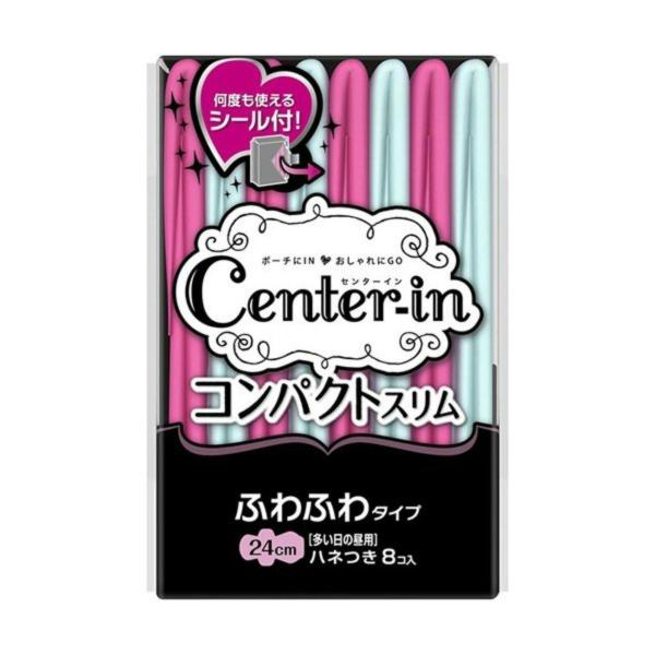 センターイン コンパクトスリム ふわふわタイプ 多い日の昼用 ハネつき 8コ入