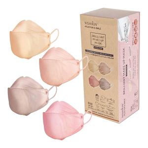 BRILLIANCE プレミアムマスク 4枚セット NISHIKIN ブリリアントマスク 4色アソート ふつうサイズ ( 40枚