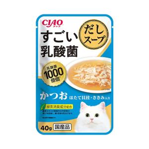 いなば CIAO チャオ すごい乳酸菌 だしスープ かつお ほたて貝柱・ささみ入り 40g 猫用｜atlife-shop