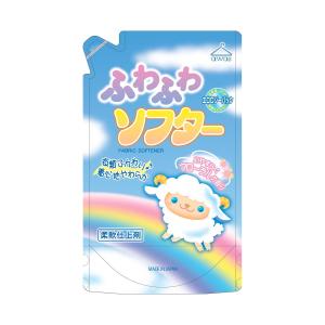 ロケット石鹸 ふわふわソフター 詰替用 フローラルの香り1500ml 柔軟仕上げ剤 柔軟剤｜atlife-shop