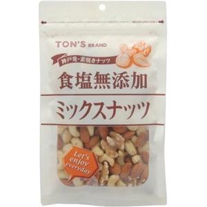 【メール便送料無料】 東洋ナッツ 食塩無添加 ミックスナッツ 85g 1個｜atlife-shop