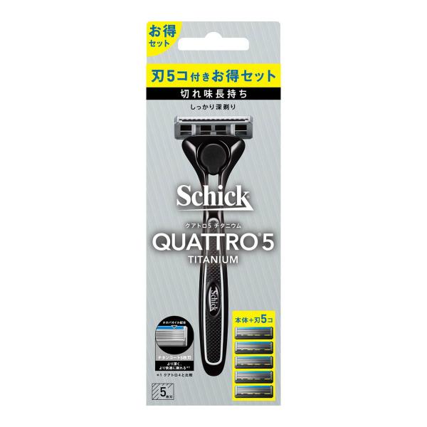 【送料無料・まとめ買い×3個セット】シック・ジャパン Schick シック クアトロ5チタニウム コ...