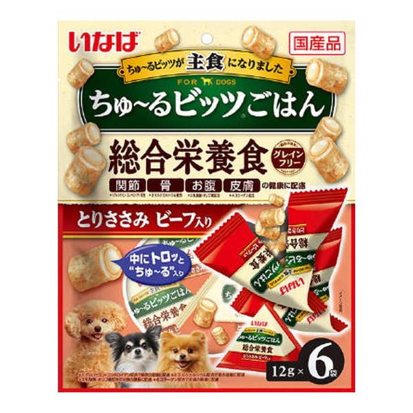 【送料無料・まとめ買い×3個セット】いなばペットフード いなば ちゅーるビッツごはん とりささみ ビ...