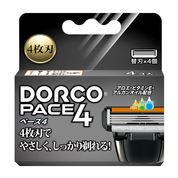 【送料無料・まとめ買い×3個セット】ドルコ PACE4 ペース4 替刃 4個入り