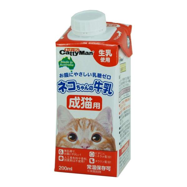 【まとめ買い×5個セット】ドギーマンハヤシ キャティーマン ネコちゃんの 牛乳 成猫用 200mL