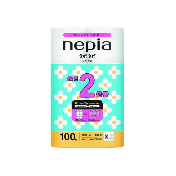 【送料無料・まとめ買い×6個セット】王子ネピア nepia ネピネピ トイレットロール 2倍巻 シン...