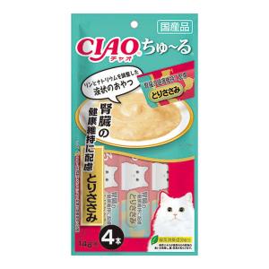 【送料無料・まとめ買い×10個セット】いなば CIAO チャオ ちゅーる 腎臓の健康維持に配慮 とりささみ 14g×4本｜atlife-shop