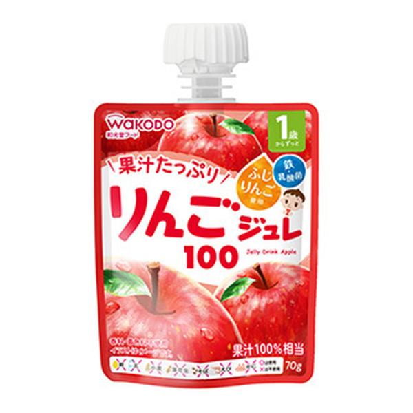 【送料無料・まとめ買い×10個セット】和光堂 1歳からの MYジュレドリンク りんご100 パウチ ...