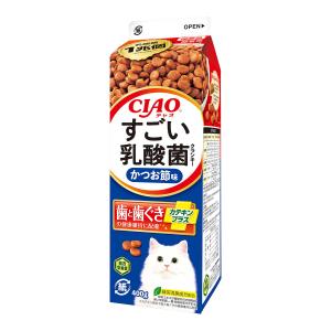 いなばペットフード CIAO すごい乳酸菌 クランキー 牛乳パック かつお節味 400g×12個 CIAO（いなばペットフード） 猫用ドライフードの商品画像