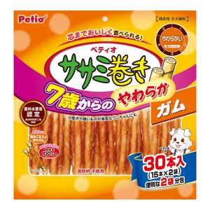 【送料無料・まとめ買い×20個セット】ペティオ Petio ササミ巻き 7歳からのやわらか ガム 30本入｜atlife-shop