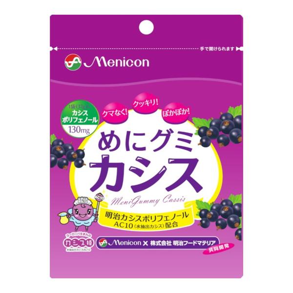 【送料無料・まとめ買い×50個セット】メニコン めにグミ カシス 37g