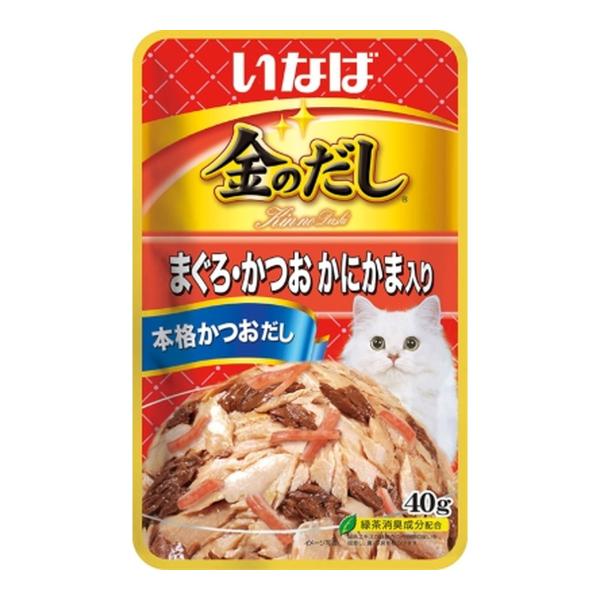 【送料無料・まとめ買い×96個セット】いなばペットフード いなば 金のだし パウチ まぐろ・かつお ...