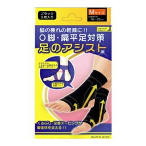 【送料無料】テルコーポレーション 美脚 足のアシスト ブラック Mサイズ(足首まわり16〜26cm) 2枚入 1個