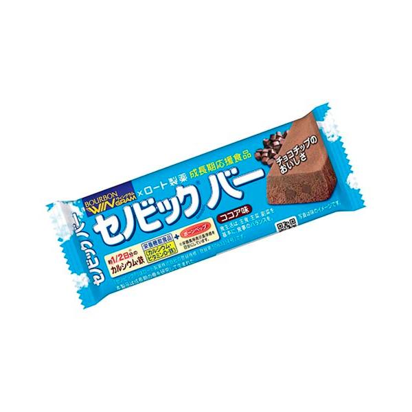 【送料無料・まとめ買い×3個セット】ブルボン セノビックバー ココア味 37g