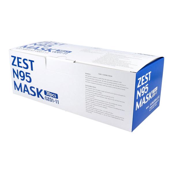 【送料無料・まとめ買い×3個セット】ゼスト ZEST N95マスク 個包装 30枚入 OZ01-11