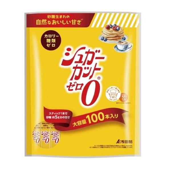 【送料無料・まとめ買い×10個セット】浅田飴 シュガーカット ゼロ 顆粒 100本入