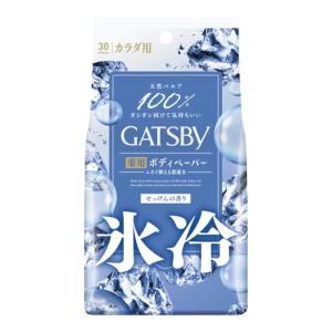 【送料無料】マンダム ギャツビー GATSBY アイスデオドラント 薬用 ボディペーパー 氷冷 せっけんの香り 30枚入 1個