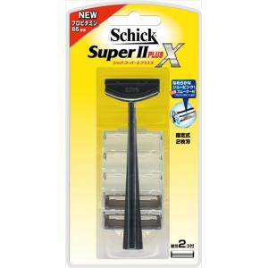 シック(Schick) スーパー２プラスＸホルダー（替刃２コ付）【1個】（4891228301750）｜atlife