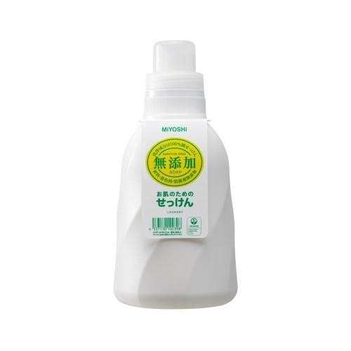 ミヨシ石鹸 無添加 お肌のための洗濯用液体せっけん ボトル 1100ml 1個